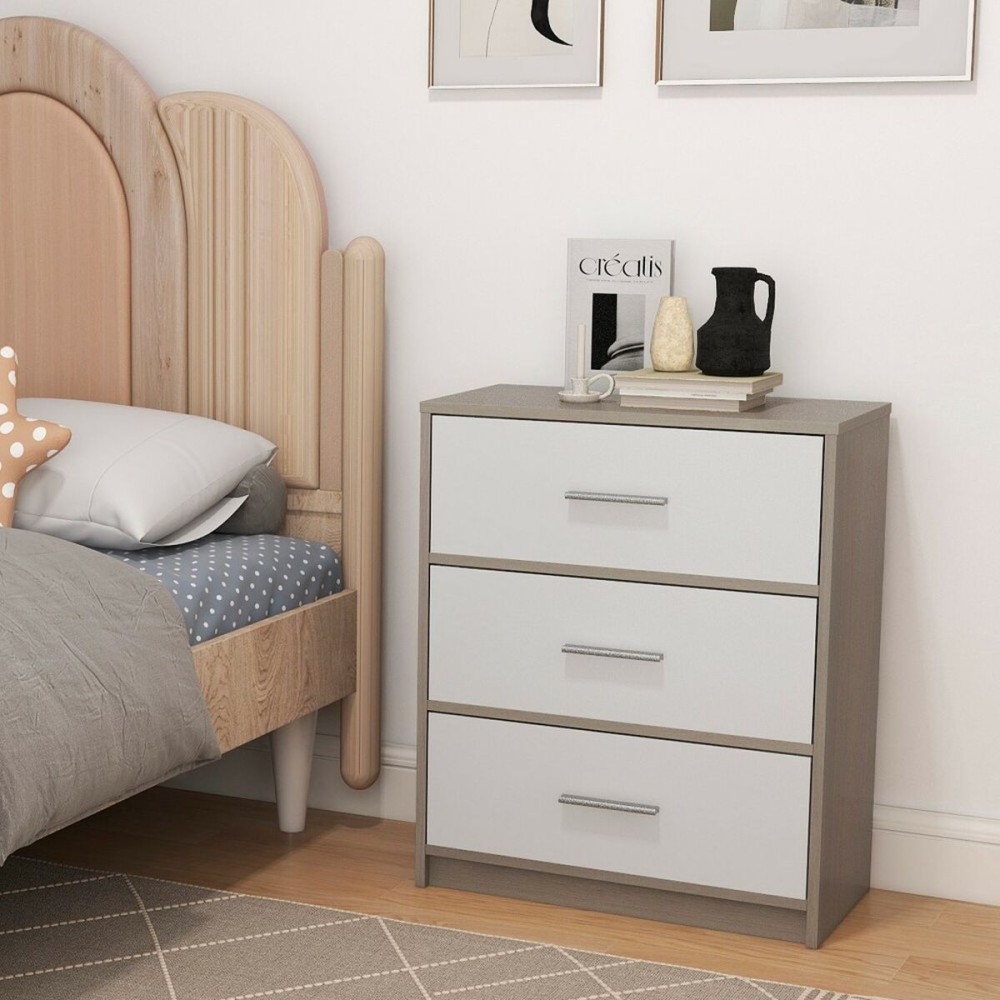 Nightstand Max Home White Grey 58 x 70 x 30 cm