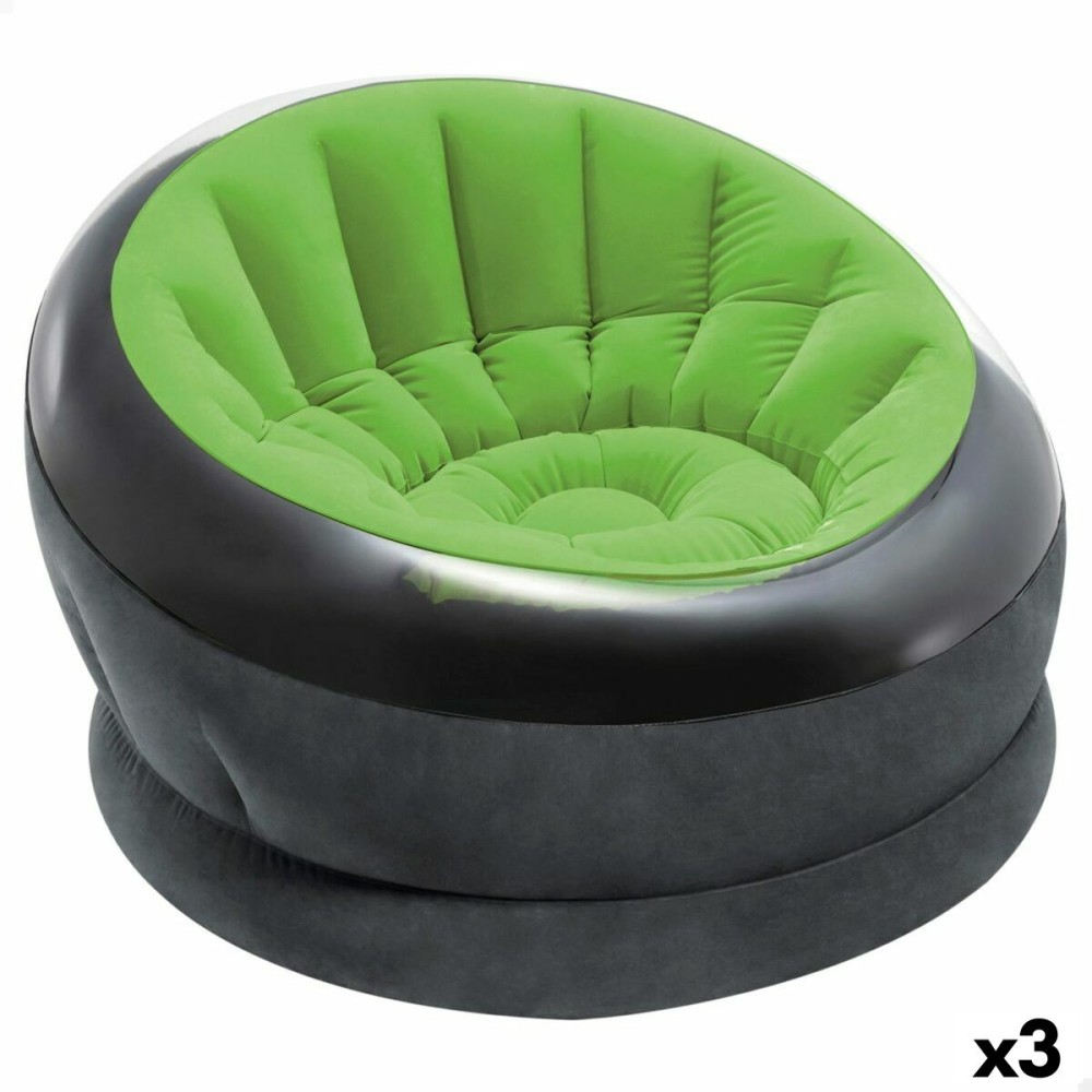 Inflatable Armchair Intex Empire 112 x 109 x 60 cm Green (3 Units)