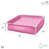 Schwimmbad Abnehmbar Intex 342 L 122 x 30 x 122 cm Rosa (3 Stück)