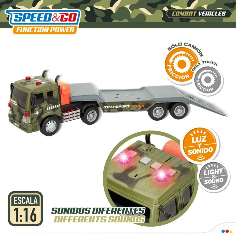 Camion Autotransporteur Speed & Go 47,5 x 11,5 x 10 cm (2 Unités)