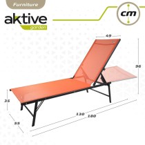 Liegestuhl Aktive Orange 180 x 35 x 49 cm (2 Stück)