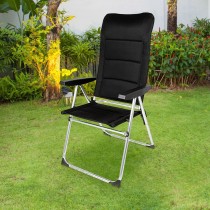 Beach Chair Aktive Deluxe Foldable Black 49 x 123 x 67 cm (2 Units)