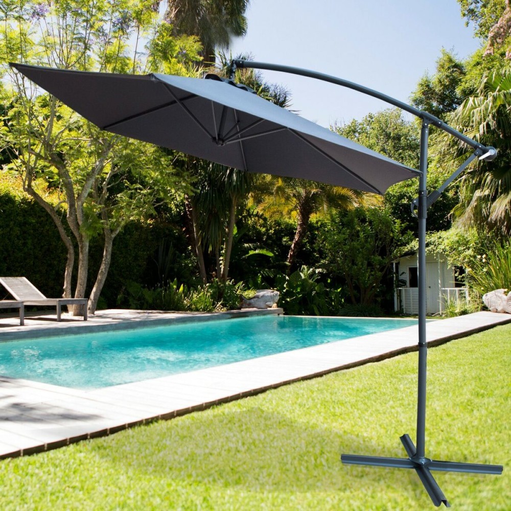 Sunshade Aktive Grey 300 x 247 x 300 cm Aluminium Ø 300 cm