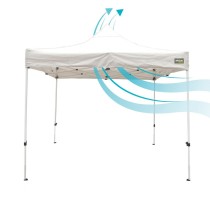 Tonnelle Aktive Pliable Hauteur réglable Acier Polyester 420D Oxford Blanc 300 x 320 x 300 cm