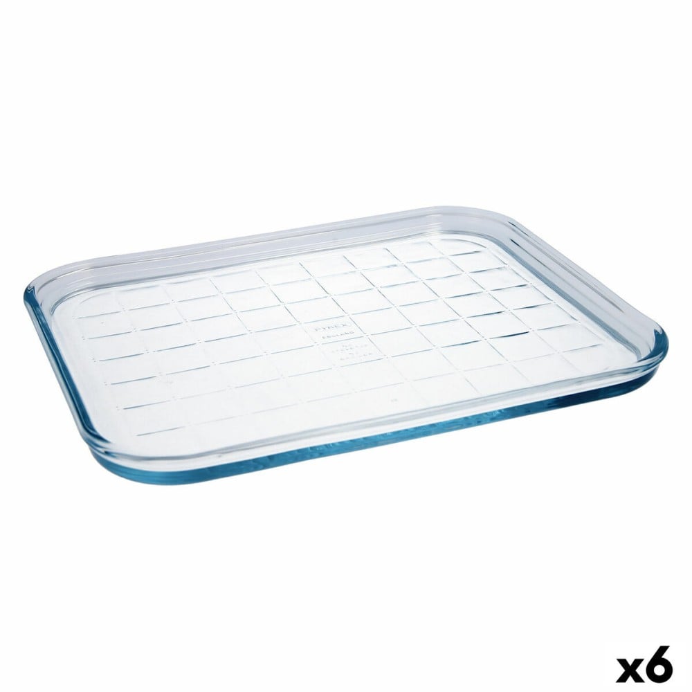 rechteckige Backform Pyrex Classic Vidrio Durchsichtig Glas 33 x 27 x 2 cm Eben (6 Stück)