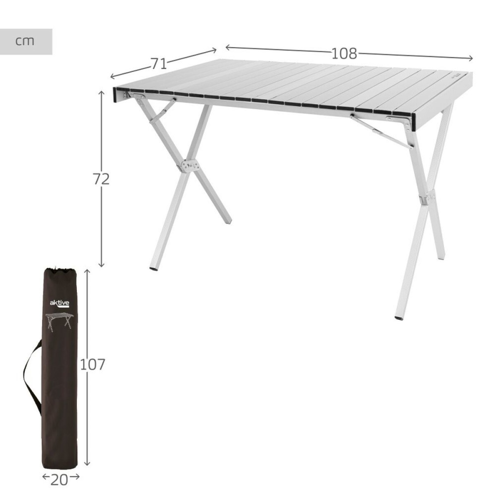 Folding Table Aktive 108 x 72 x 71 cm (2 Units)