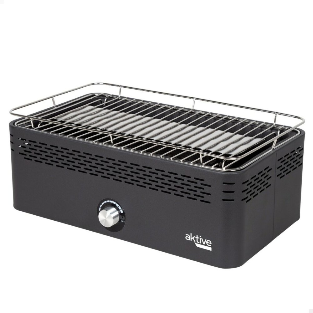 Tragbarer rauchfreier Holzkohlegrill Aktive Edelstahl Eisen 45 x 19 x 28 cm