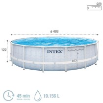 Detachable Pool Intex 488 x 122 x 488 cm