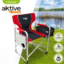 Foldable Camping Chair Aktive Grey Red 61 x 92 x 52 cm (2 Units)