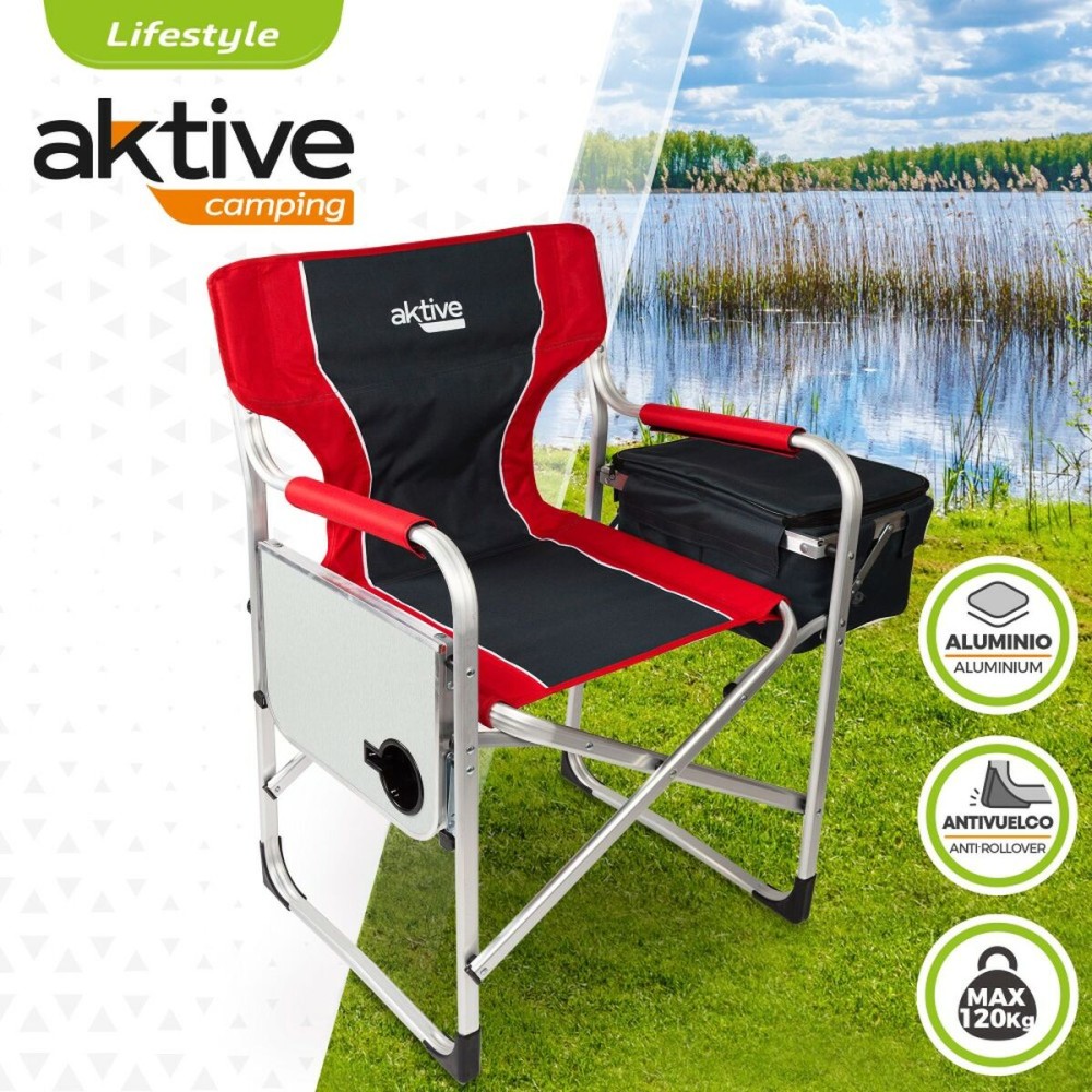 Camping Klappstuhl Aktive Grau Rot 61 x 92 x 52 cm (2 Stück)