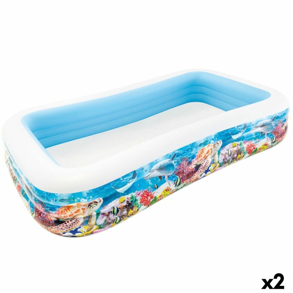 Inflatable Paddling Pool for Children Intex Tropical 1020 L 305 x 56 x 183 cm (2 Units)