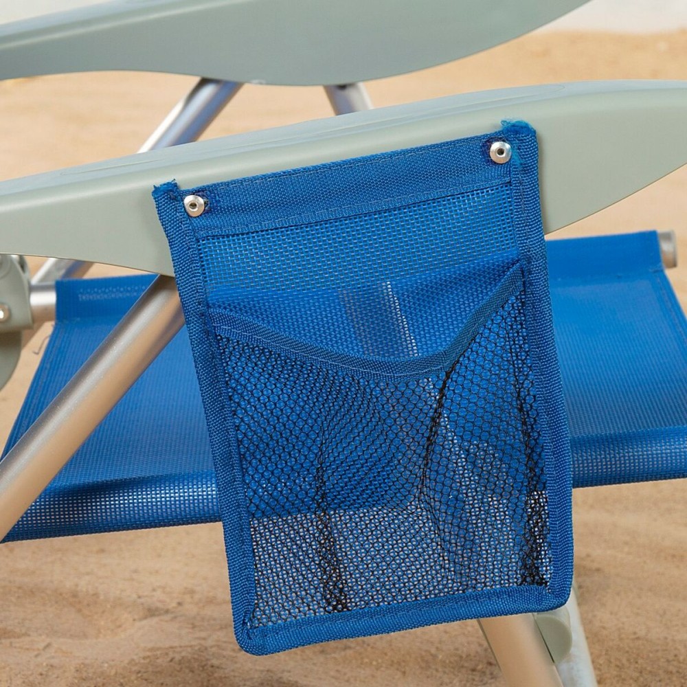 Chaise de Plage Aktive Bleu 47 x 67 x 43 cm (2 Unités)