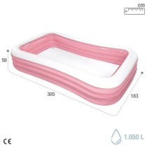 Aufblasbares Planschbecken für Kinder Intex 1050 L 305 x 56 x 183 cm Rosa (2 Stück)