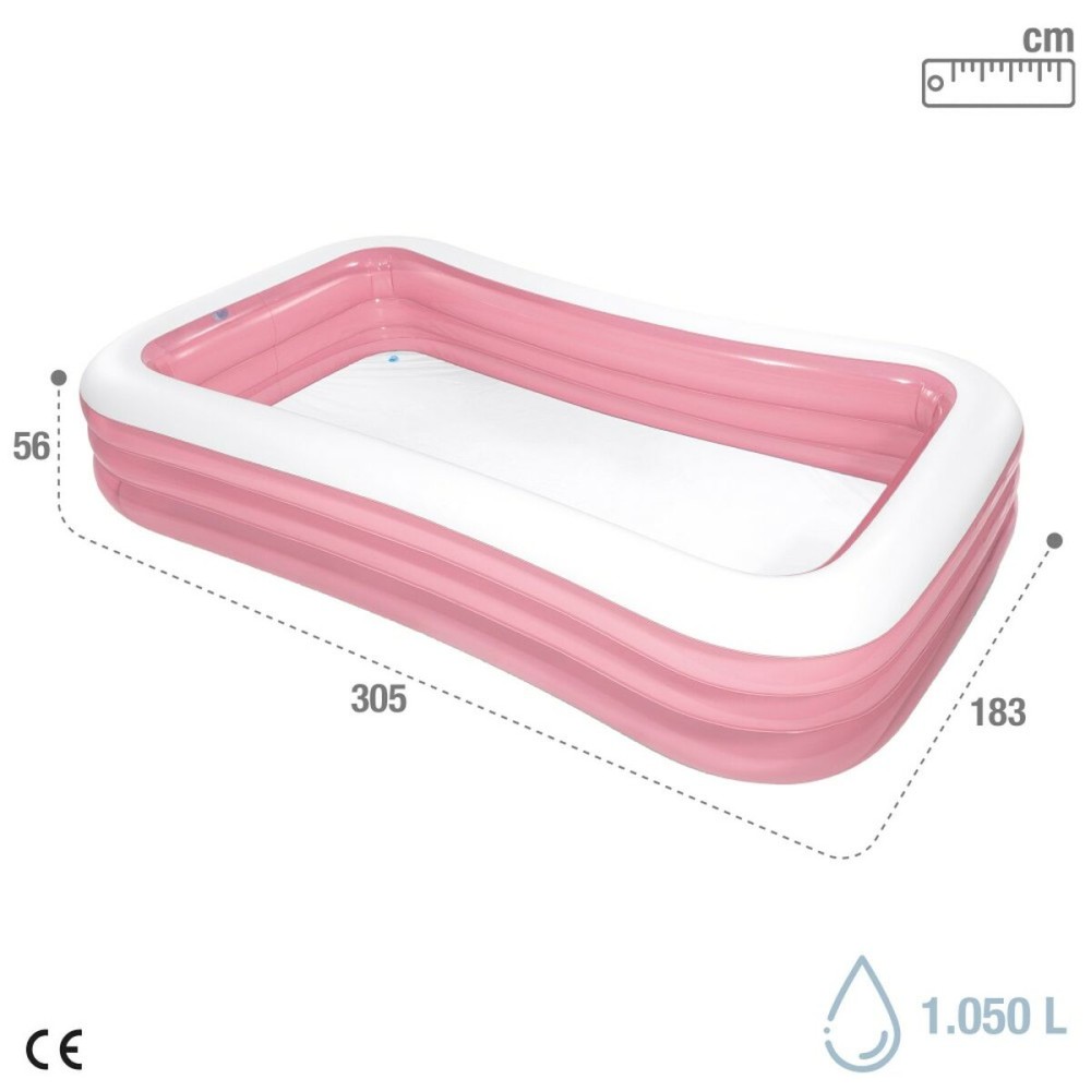 Inflatable Paddling Pool for Children Intex 1050 L 305 x 56 x 183 cm Pink (2 Units)