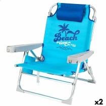 Strandstuhl Aktive Biegsam Blau 53 x 80 x 58 cm (2 Stück)