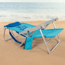 Beach Chair Aktive Foldable Blue 53 x 80 x 58 cm (2 Units)