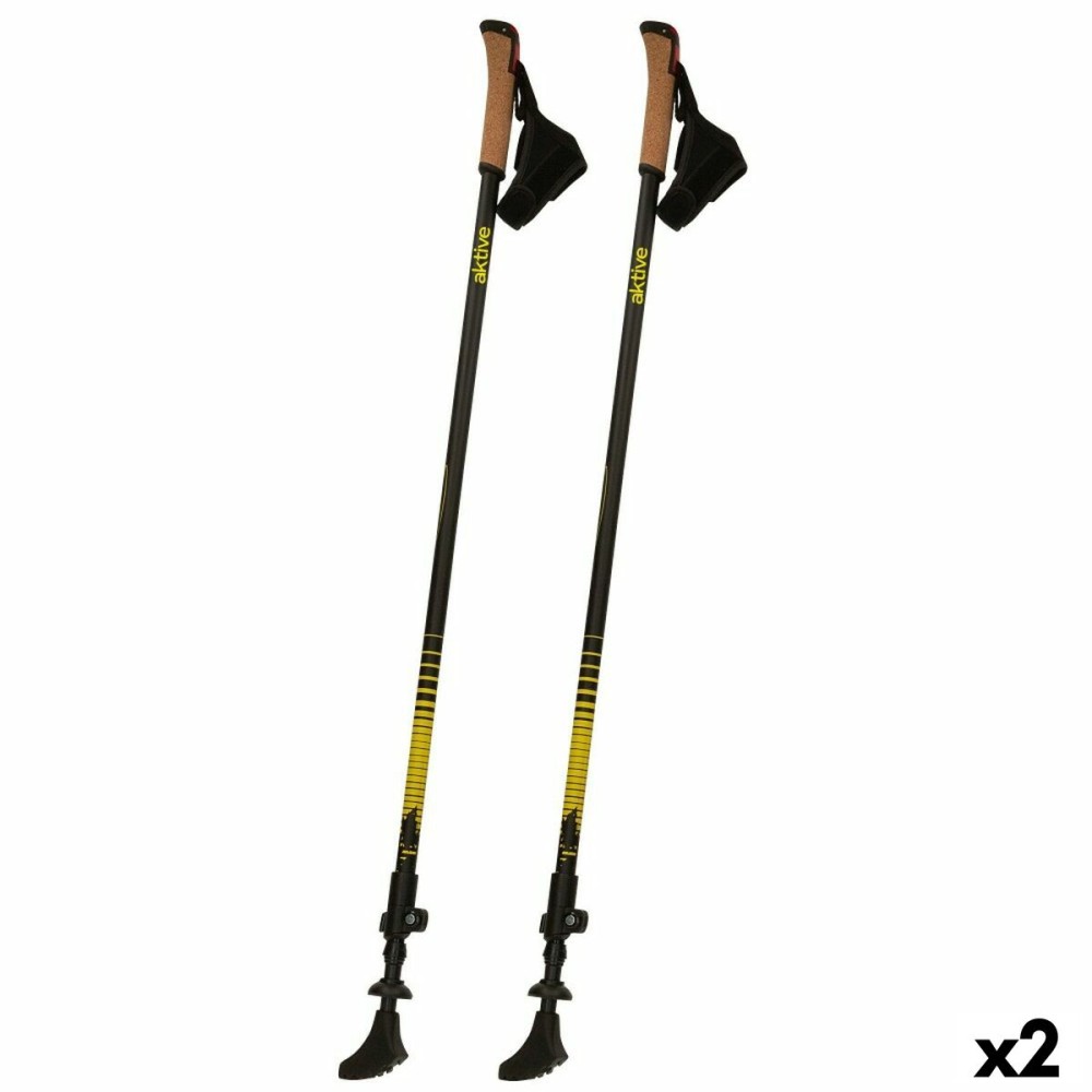 Bâton Trekking Aktive 4,5 x 135 x 3 cm (2 Unités)