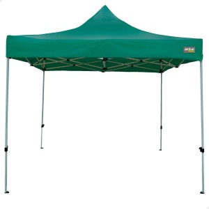 Gazebo Aktive Foldable Adjustable height Steel Polyester 420D Oxford Green 300 x 320 x 300 cm