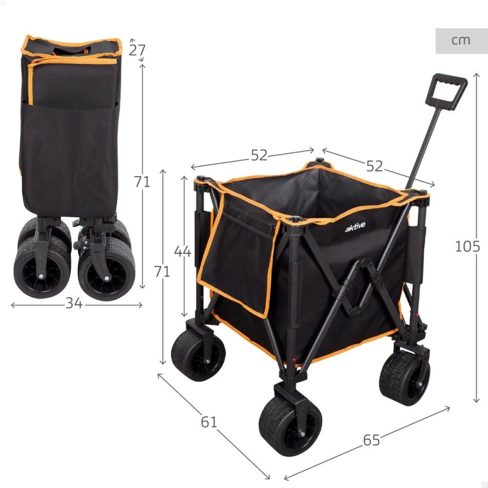 Multi-purpose Cart Aktive Polyester PVC Steel 52 x 105 x 52 cm