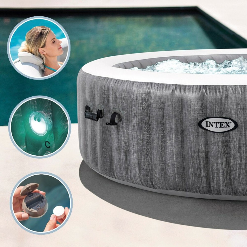 Aufblasbares Spa Intex Purespa Greywood Deluxe 28440EX 220-240 V 4 Plätze 1741 l/h