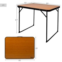 Folding Table Aktive Camping Bamboo 80 x 67 x 60 cm