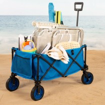 Chariot Multi-usages Aktive Bleu Noir Polyester PVC Acier 88 x 108 x 47 cm Pliable Plage