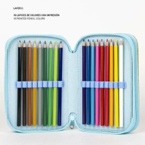 Triple Pencil Case Frozen Blue