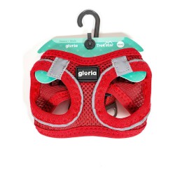 Harnais pour Chien Gloria Air Mesh Trek Star Réglable Rouge Taille XXXS (18-20 cm)