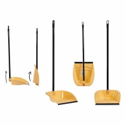 Dustpan Foldable Cream PVC Metal 28,5 x 87,5 x 31 cm (12 Units)