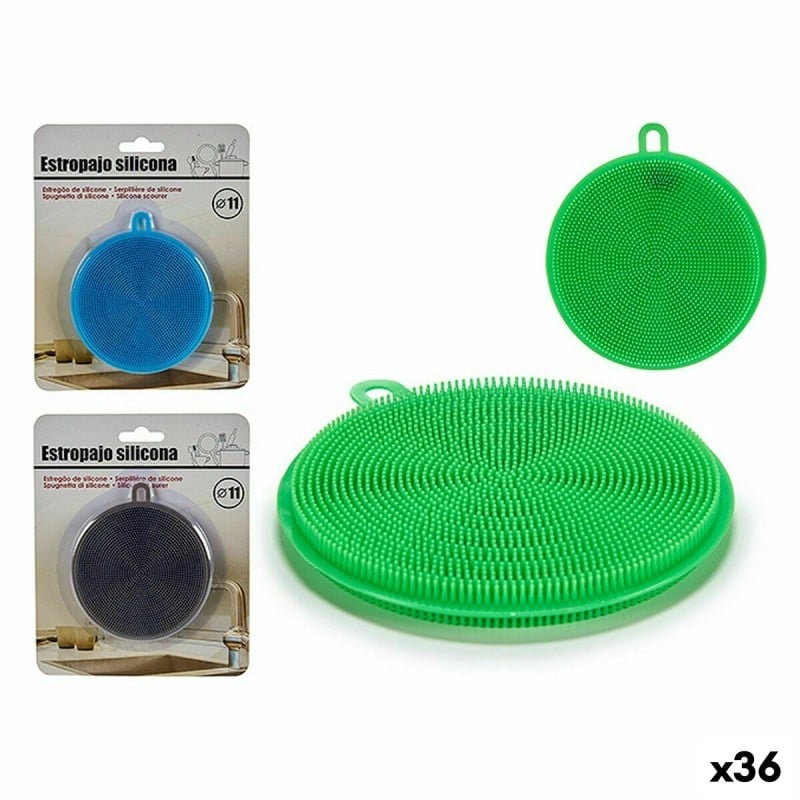 Scourer Silicone 12,5 x 1,2 x 11 cm (36 Units)