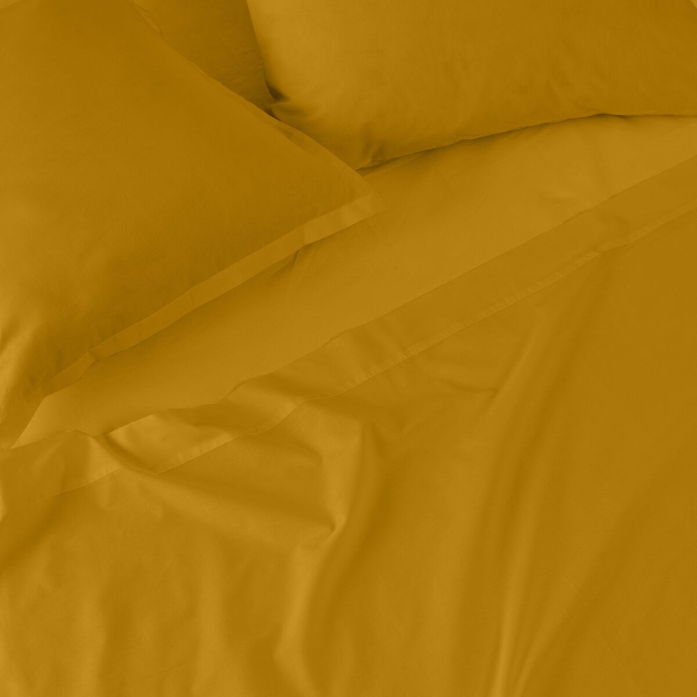 Fitted bottom sheet HappyFriday BASIC Mustard 90 x 200 x 32 cm