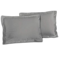 Taie d'oreiller Lovely Home Gris Gris clair 50 x 70 cm 100 % coton