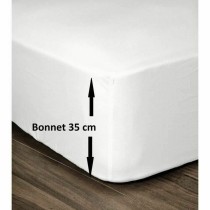 Drap housse Lovely Home Blanc Lit double 180 x 200 cm