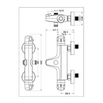 Wasserhahn Rousseau VOLGA 2 Grau Chrome Messing