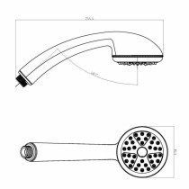 Pomme de douche Rousseau Tamari ABS 1 Position 15 x 21 cm