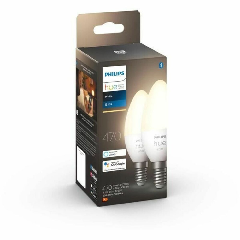 LED lamp Philips 8719514320628 White F E14 E27 470 lm (2 Units)