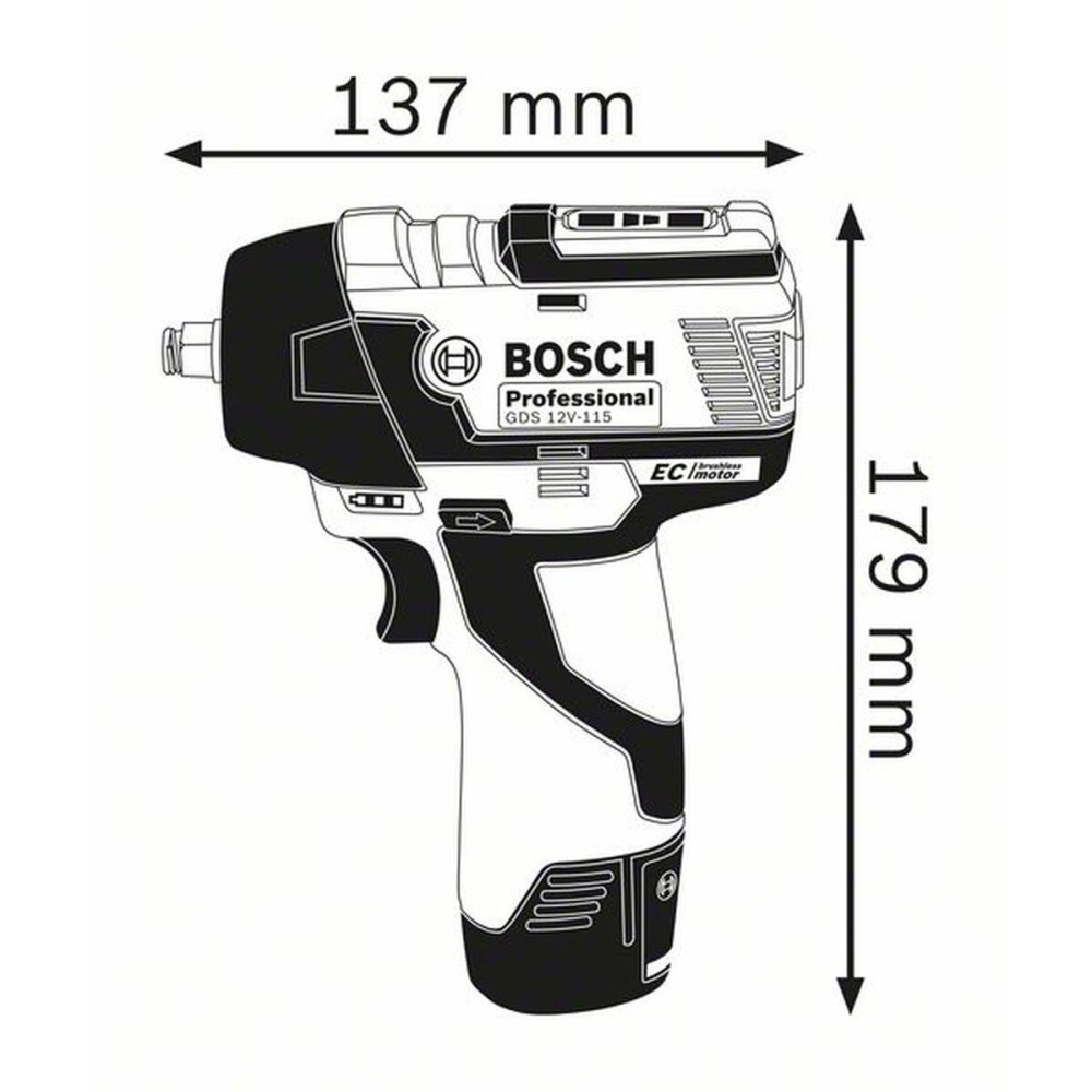 Clé à chocs BOSCH Professional GDS 12V-115 12 V 115 Nm