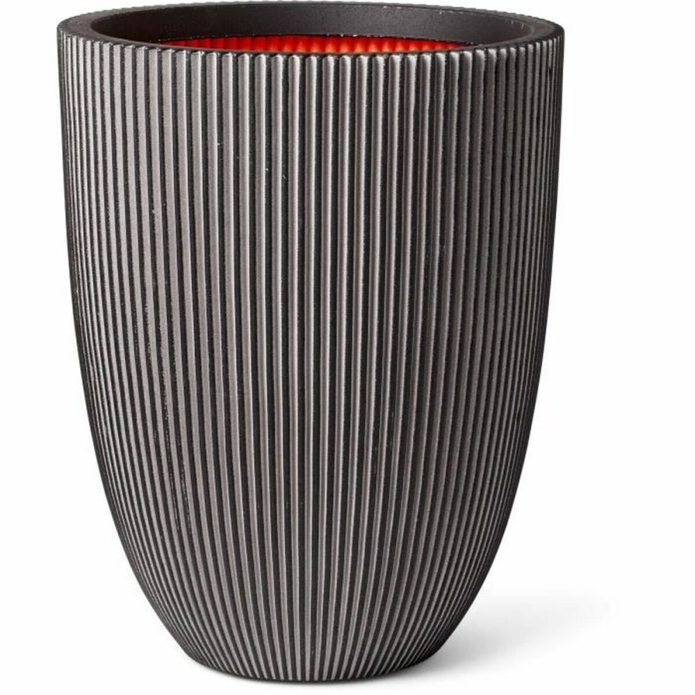 Vase Capi Europe GROOVE NL Anthracite Plastic 34 x 34 x 46 cm