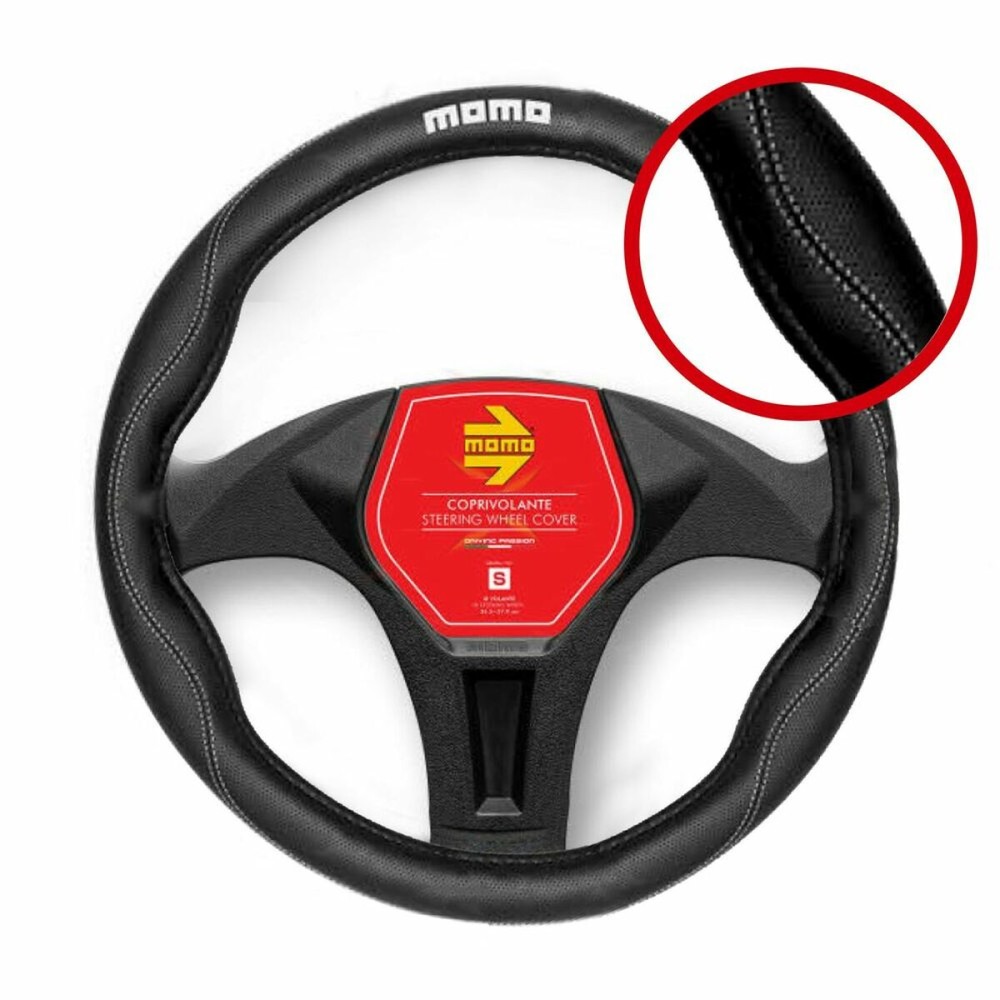 Steering Wheel Cover MOMO MOMLSWC011BW Black Ø 36,5 - 39 cm