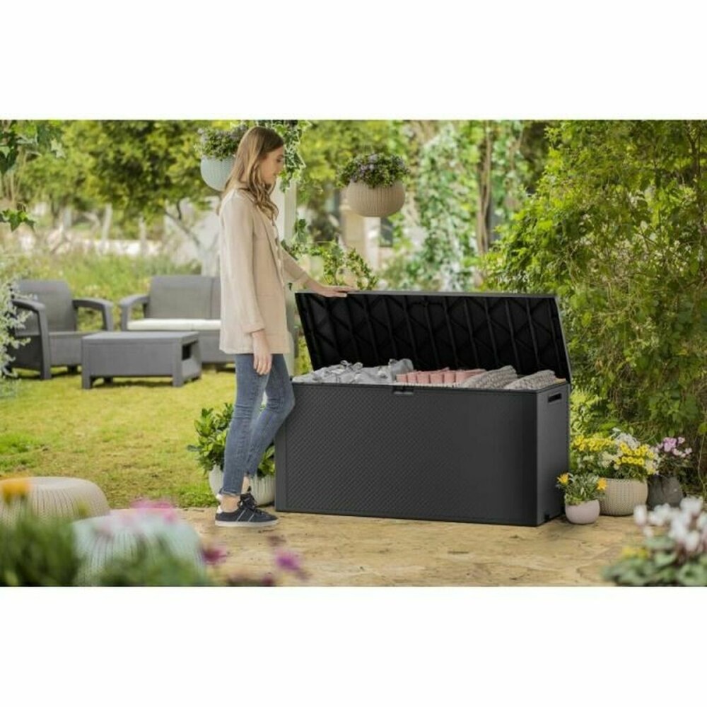 Coffre de jardin Keter Emily Gris foncé Résine Plastique (118 x 45 x 58 cm)