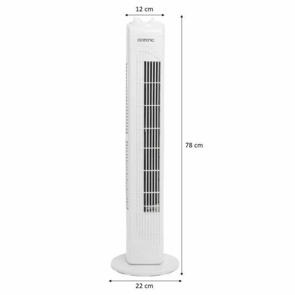 Freistehender Ventilator Oceanic Weiß 45 W 40 W