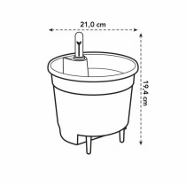 Pot Elho Noir polypropylène Rond Moderne Ø 21 cm 21 cm