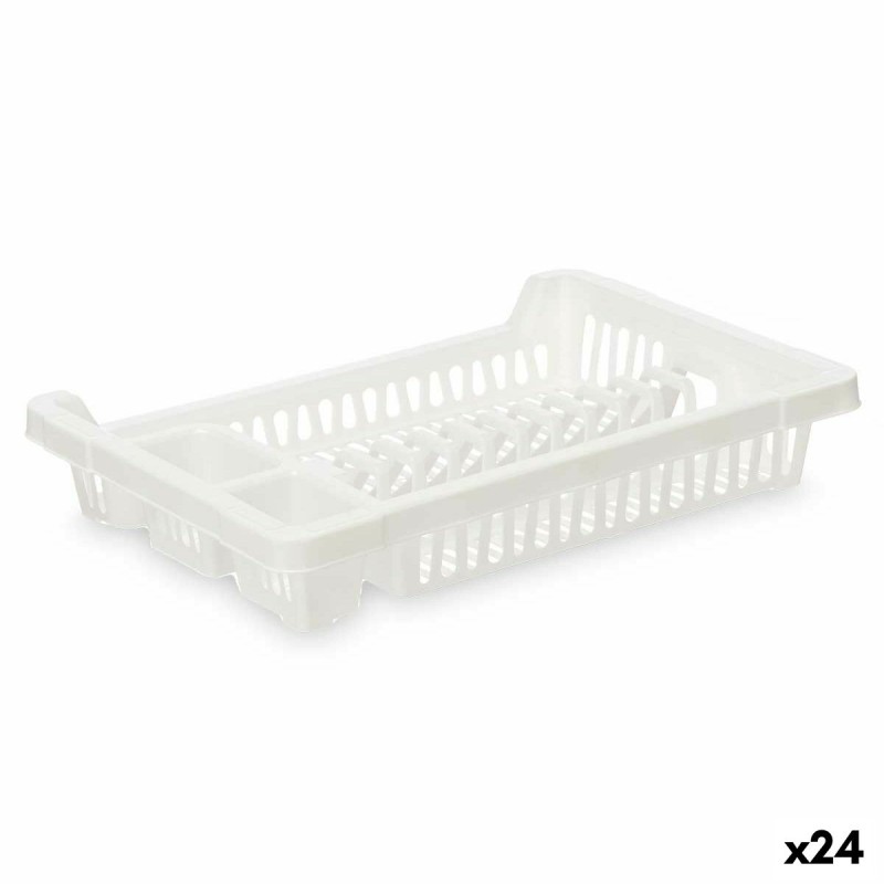 Égouttoir pour Évier Kinvara 2601407-2 Blanc Plastique 42,5 x 7 x 29,5 cm (24 Unités)