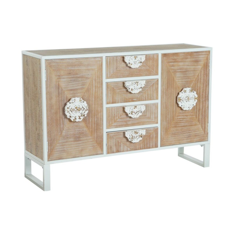 Sideboard DKD Home Decor Fir Metal White 120 x 35 x 80 cm