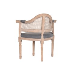 Chaise de Salle à Manger DKD Home Decor Gris foncé 67 x 51 x 85 cm 79 x 53 x 85 cm