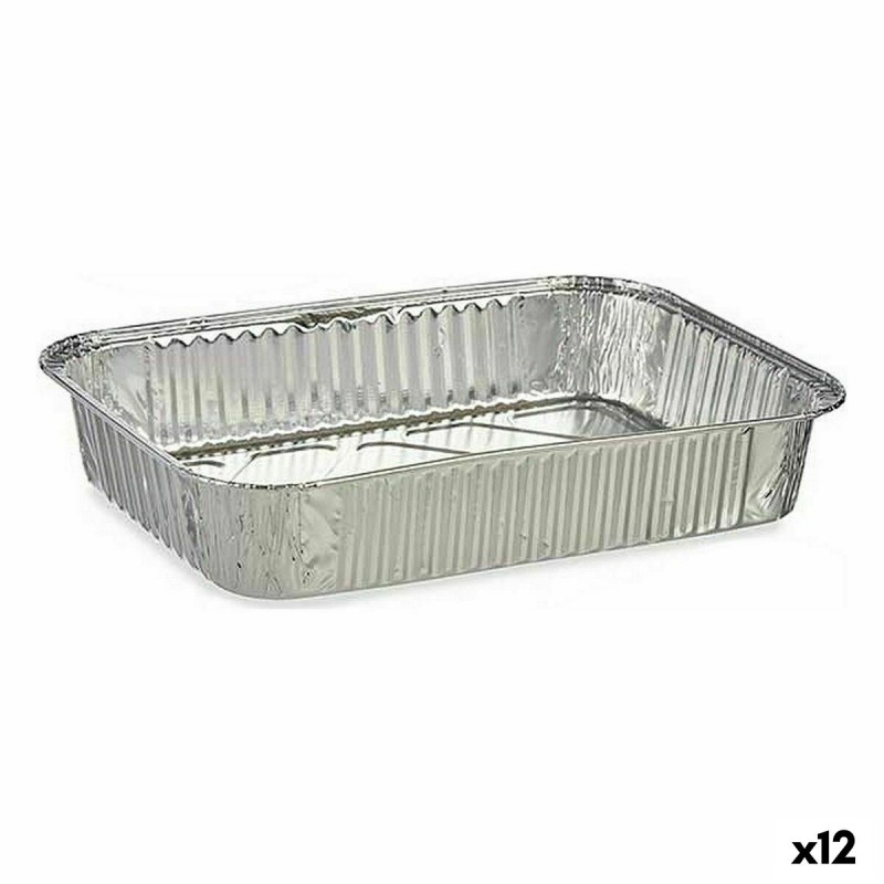 Ensemble de plats pour la cuisine Kinvara 17234 Aluminium 22 x 15,6 x 4,8 cm Jetable (12 Unités)