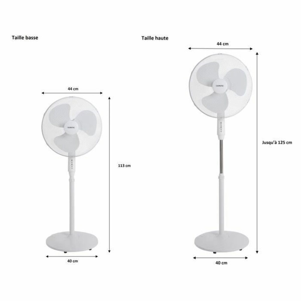 Freistehender Ventilator Oceanic 684161 Weiß 45 W