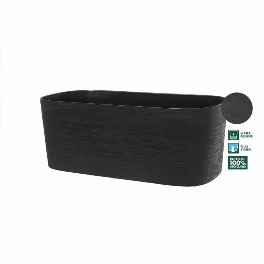 Self-watering planter Garden ID Black 17 x 50 x 17 cm