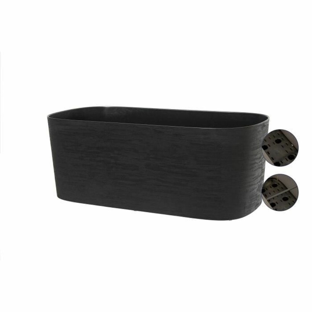 Self-watering planter Garden ID Black 17 x 50 x 17 cm