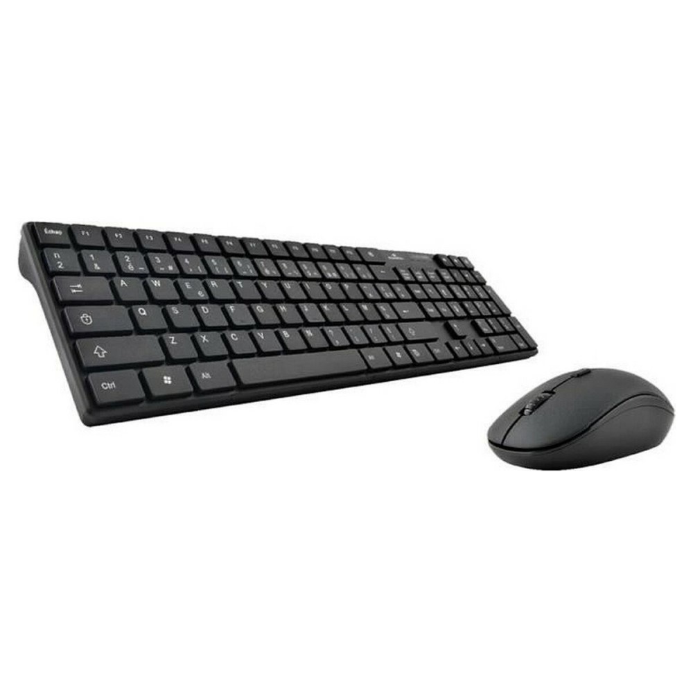 Tastatur mit Maus Bluestork BLU3760162063431 AZERTY Schwarz